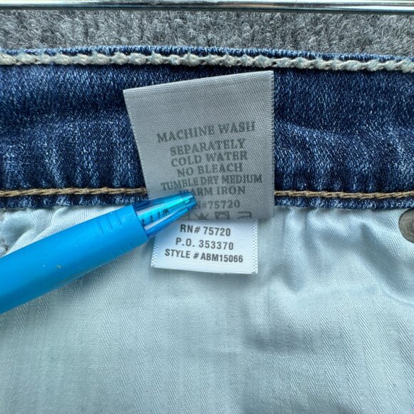 Buckle BKE Jake Jeans Mens 31L X 32 Blue Western‎ Cowboy Rodeo Straight Whiskers - Picture 11 of 16